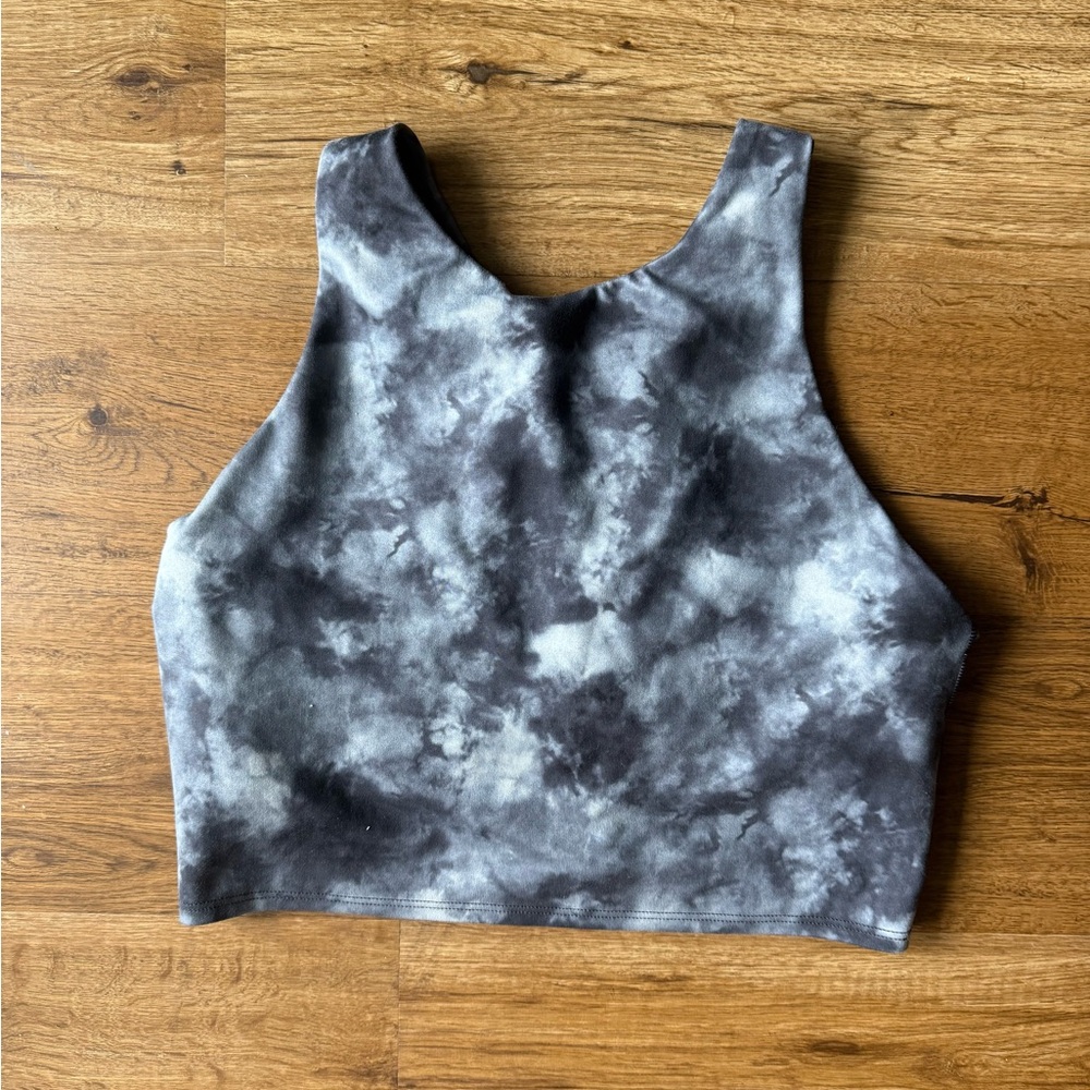 Gray Tie-Dye Women's Crop Top